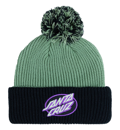 Santa Cruz Oval Dot Patch Beanie - Light Green