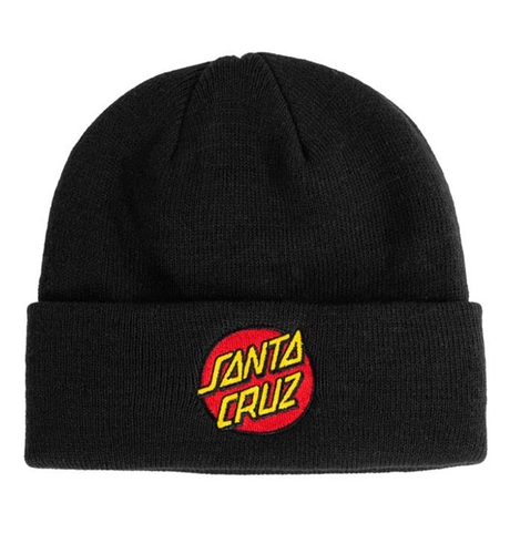 Santa Cruz Classic Dot Patch Beanie - Black