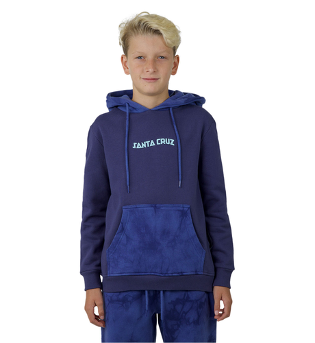 Santa Cruz Inherit Stacked Strip Hoody - Dark Blue Tie Dye