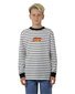 Santa Cruz Ultimate Flame Strip Stripe L/S Tee - Blk/Wht