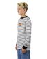 Santa Cruz Ultimate Flame Strip Stripe L/S Tee - Blk/Wht