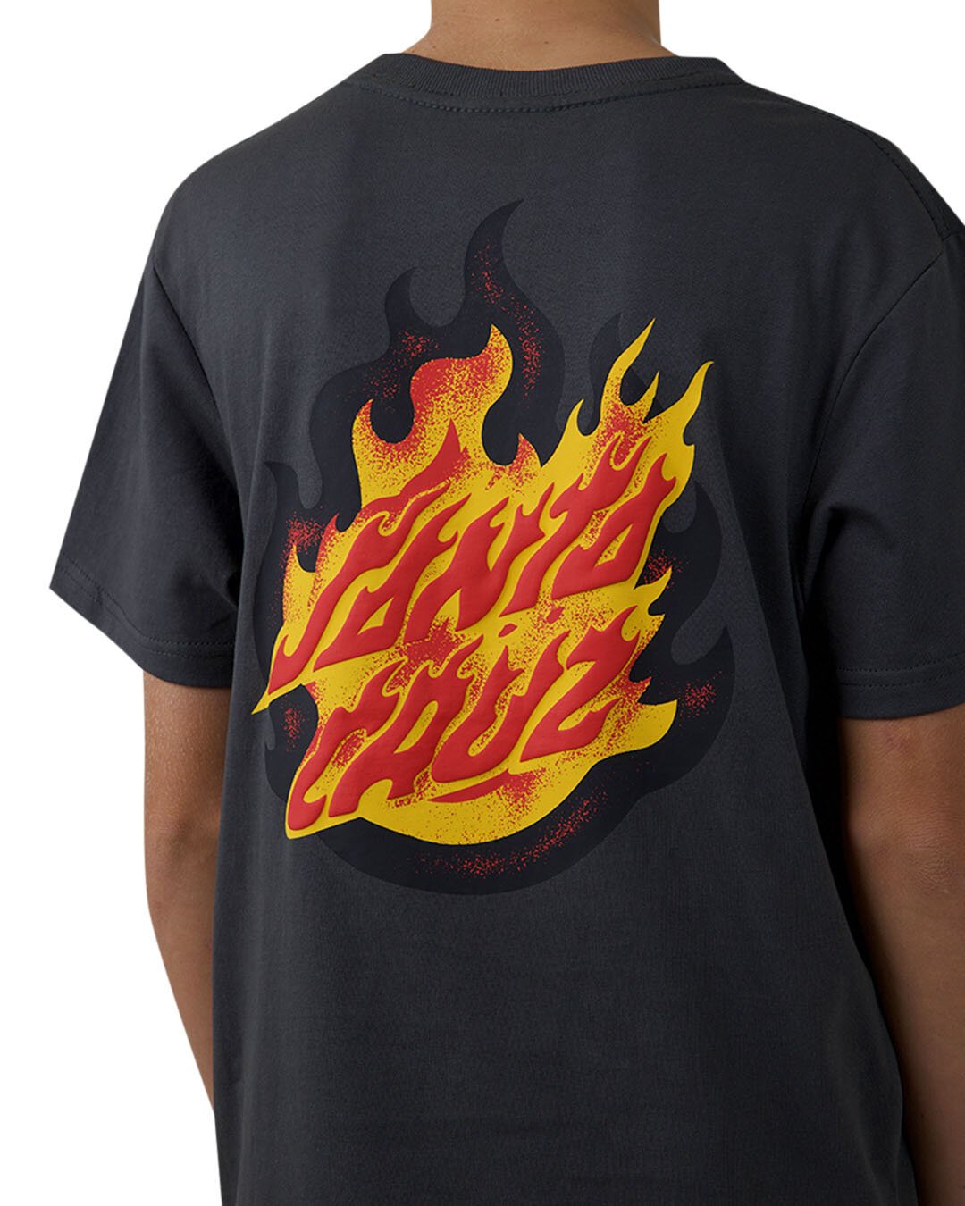 Santa Cruz Ultimate Flame Dot Centre L/S Tee - Charcoal - SALE