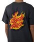 Santa Cruz Ultimate Flame Dot Centre S/S Tee - Charcoal