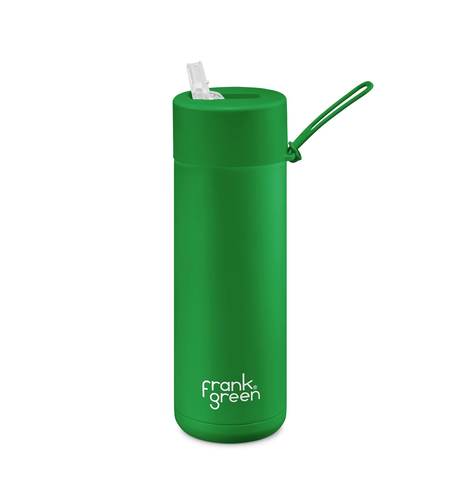 Frank Green 595ml Bottle (straw) - Evergreen