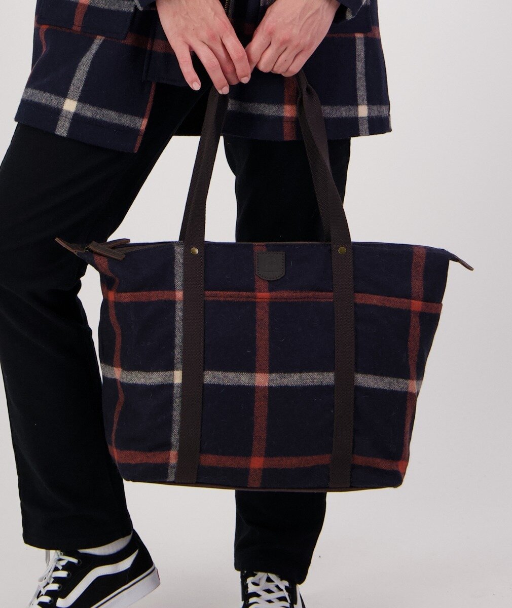 Swanndri Queenstown Wool Tote Bag Queens Street Check SHOP BY BRAND