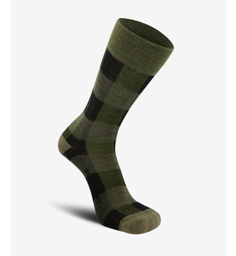 Swanndri Colombo Check Merino Sock - Olive Check