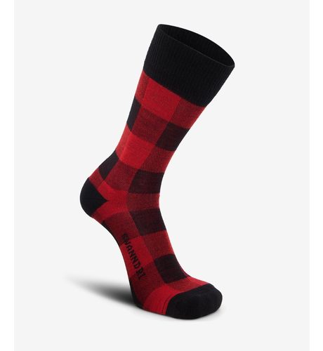 Swanndri Colombo Check Merino Sock - Red/Black Check