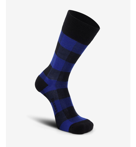 Swanndri Colombo Check Merino Sock - Blue/Black Check
