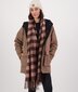 Swanndri Wide Scarf - Rose/Coffee Check