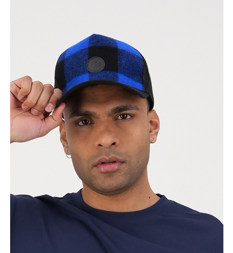 Swanni Trucker Cap - Blue/Black Check