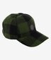 Swanni Wool Check Baseball Cap - Olive/Black Check