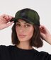 Swanni Wool Check Baseball Cap - Olive/Black Check