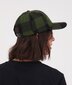 Swanni Wool Check Baseball Cap - Olive/Black Check