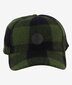 Swanni Wool Check Baseball Cap - Olive/Black Check