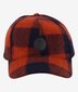 Swanni Wool Check Baseball Cap - Burnt Merlot Check