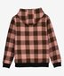 Swanndri Crooked River Wool Hoodie - Rose/Coffee Check