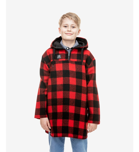 Swanndri Brixton Wool Bush Shirt - Red/Black Check