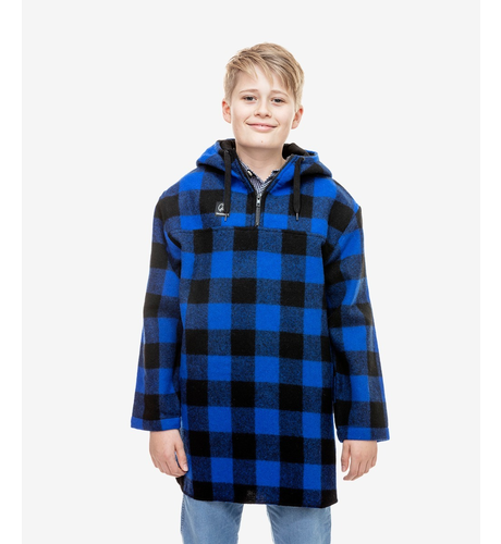 Swanndri Brixton Wool Bush Shirt - Blue/Black Check