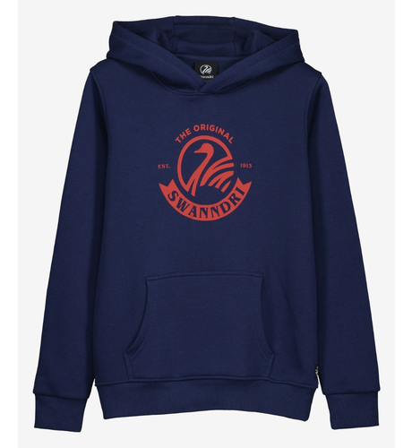 Swanndri Original V2 Printed Hoodie - Navy/Chili