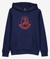 Swanndri Original V2 Printed Hoodie - Navy/Chili