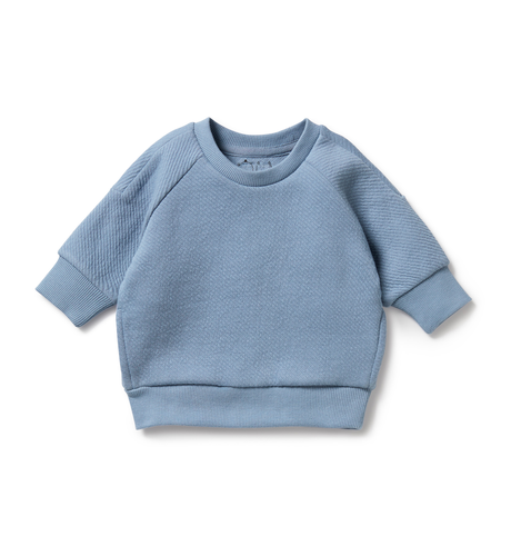 Wilson & Frenchy Storm Blue Quilted Sweat