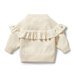 Wilson & Frenchy Ecru Knitted Ruffle Cardigan