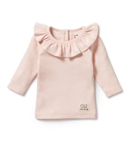 Wilson & Frenchy Pink Ruffle L/S Top