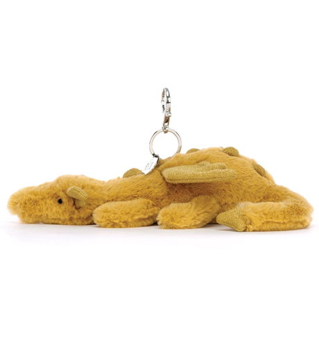 Jellycat Golden Dragon Bag Charm - PLAY-Soft Toys : Kids Clothing