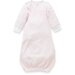 Purebaby Sleepsuit - Pale Pink Melange Stripe