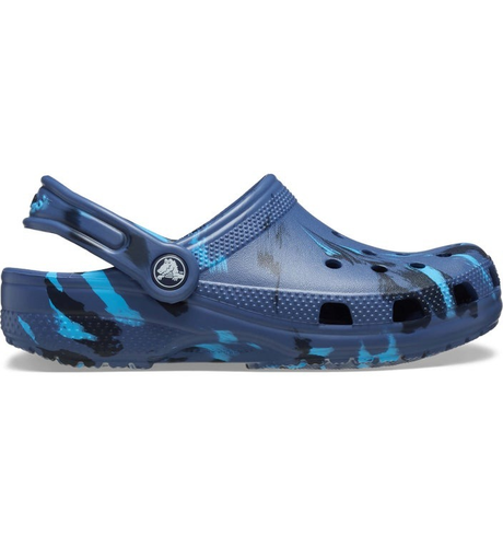 Crocs Kids Classic Marbled Clog - Navy/Multi