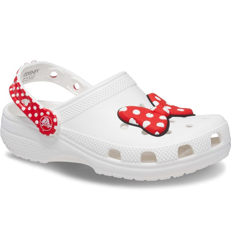 Crocs Toddlers Minnie Mouse Classic Clog - White/Red