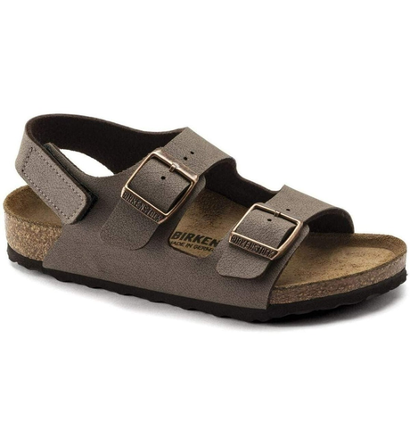 Birkenstock Kids Milano Birkibuc - Mocha (Narrow Width)