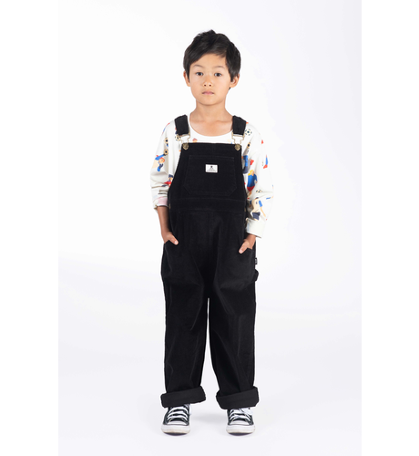 Rock Your Kid Black Cord Overalls