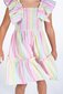 Rock Your Kid Sorbet Stripe Shirred Dress