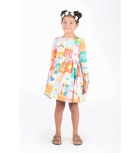 Rock Your Kid Peace & Love L/S Dress