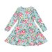 Rock Your Kid Blue Garden L/S Waisted Dress