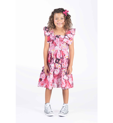 Rock Your Kid Rose Garden Shirred Dress