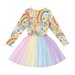 Rock Your Kid Rainbows & Flowers L/S Circus Dress