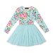 Rock Your Kid Blue Garden L/S Circus Dress