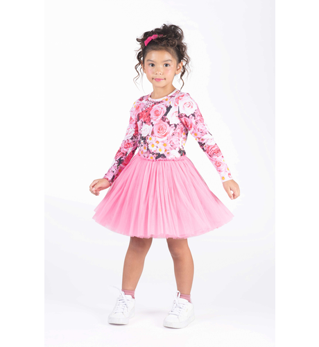 Rock Your Kid Rose Garden L/S Circus Dress