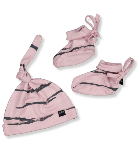 LFOH Beanie & Bootie Set - Lilac Tiger