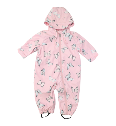 Korango Butterfly Colour Change Lined Rain Suit - Fairytale Pink