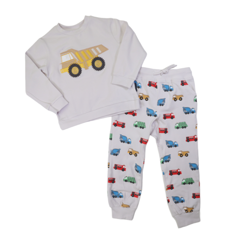 Korango Truck Print Pyjamas - Grey