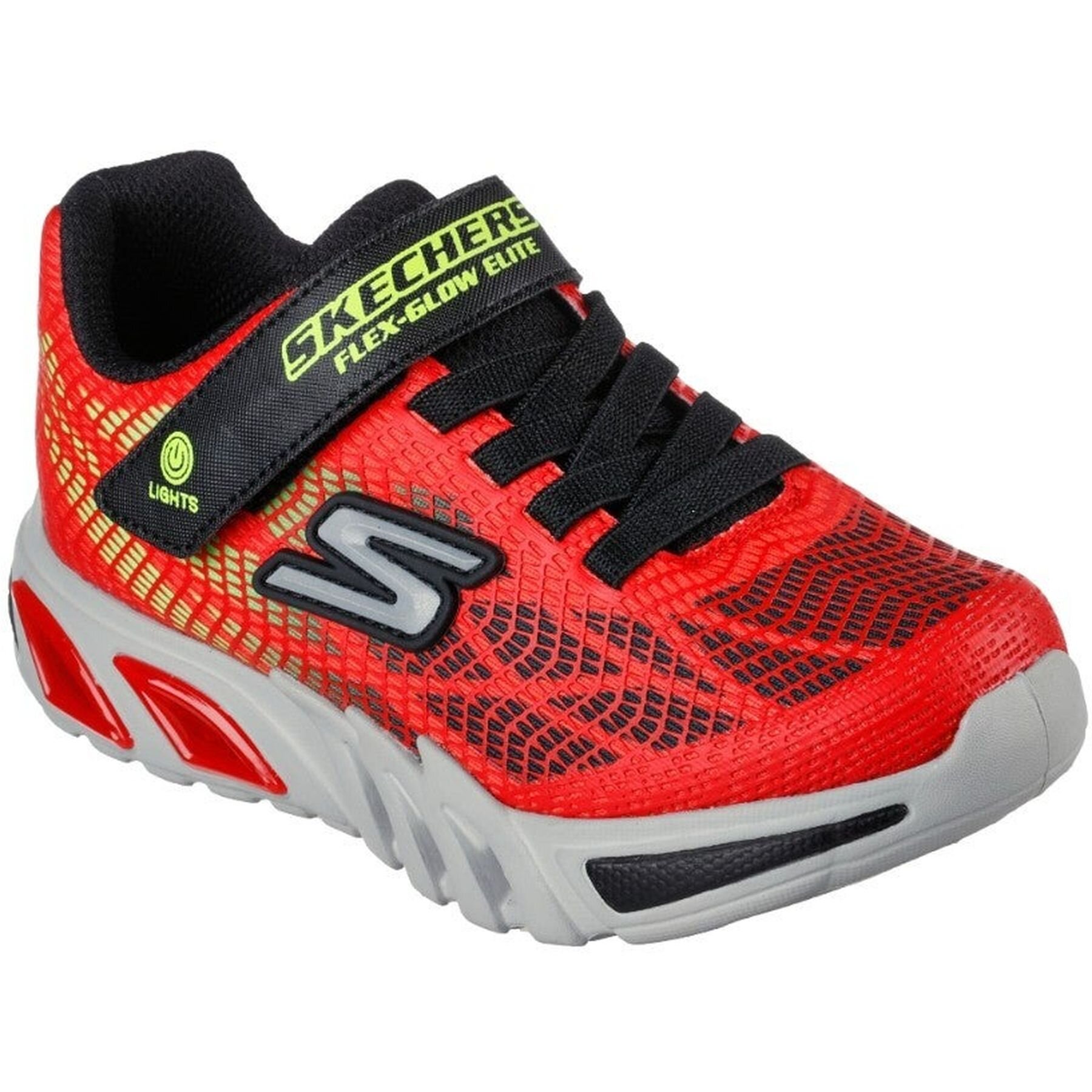 Skechers Kids Flex Glow Elite Vorlo Red Black FOOTWEAR Sneakers Kids Clothing NZ Shop Online Kid Republic Skechers