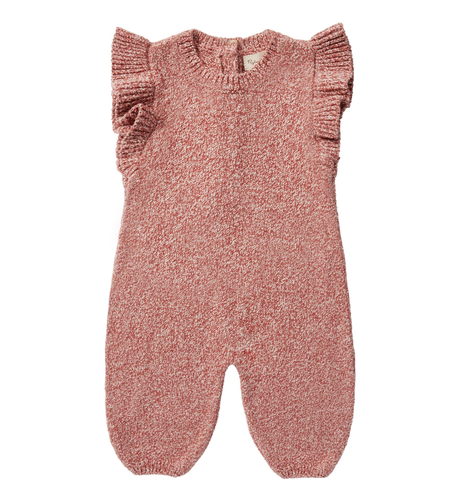 Rylee + Cru Stella Knit Jumpsuit - Heathered Strawberry