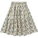 Rylee + Cru Tiered Midi Skirt - Blue Ditsy