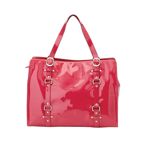OiOi Rose Patent Leather Tote Bag