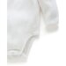 Purebaby Essentials Pointelle L/S Wrap Bodysuit - White