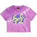 Santa Cruz Scattered Strip Front Crop Tee - Orchid Tie Dye