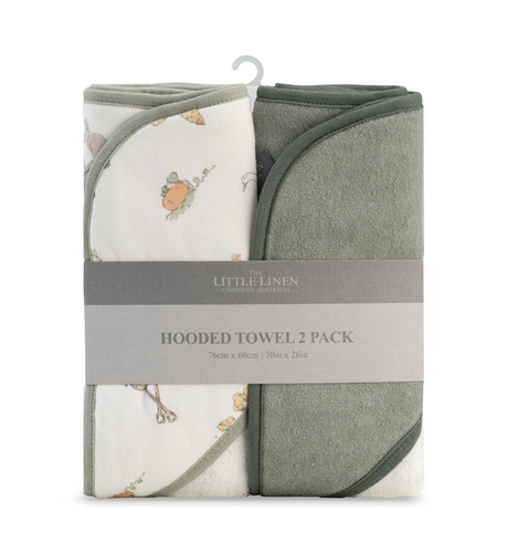 TLLC Hooded Towel 2pk - Farmyard Lamb